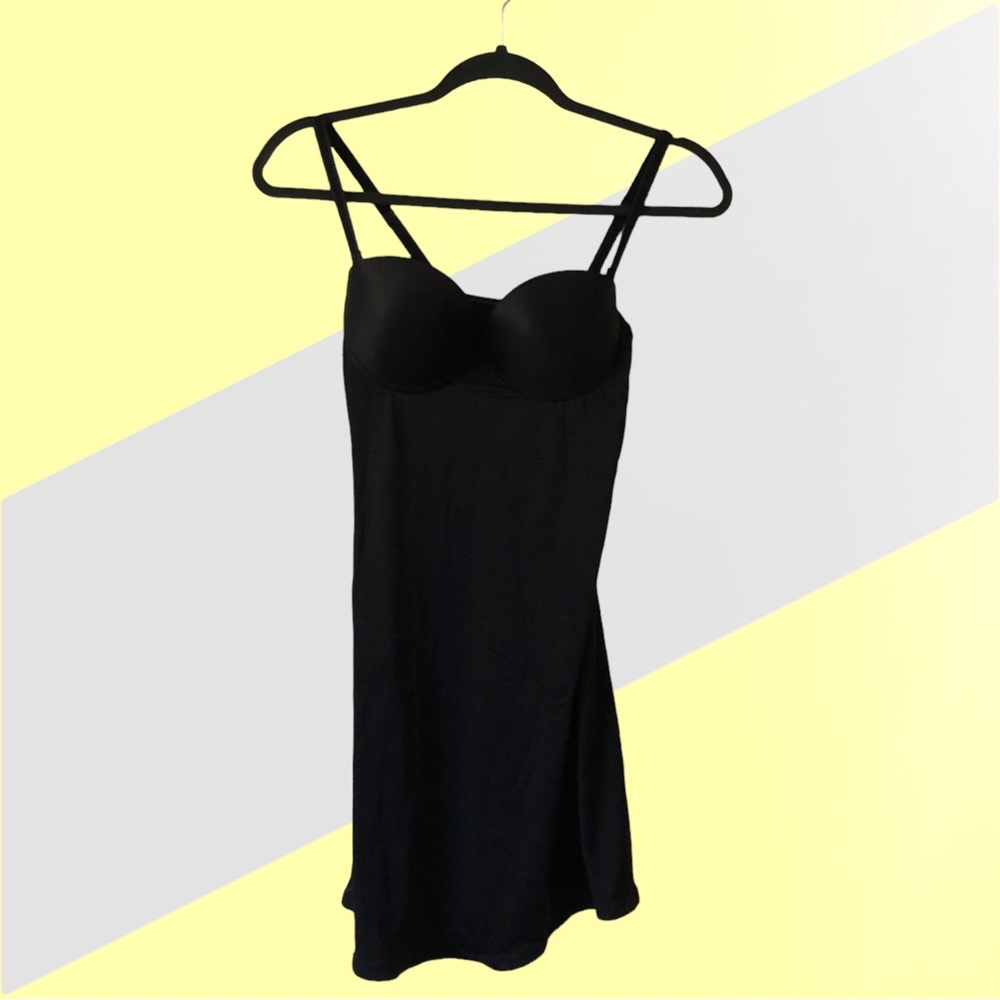 Roselle La Vie En Rose Nightgown Lingerie Slip Dress - black size 34 B small
